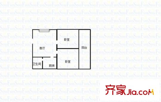 耐德佳苑 2室 戶型圖