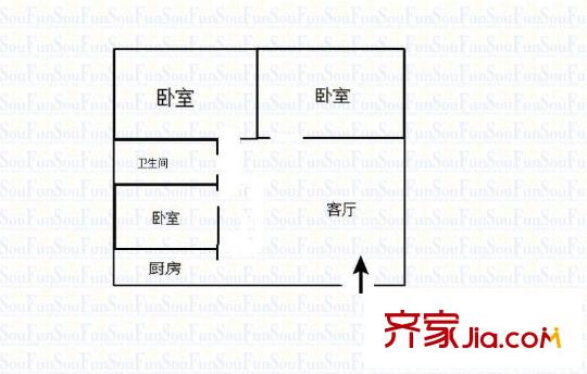 耐德佳苑 3室 戶型圖