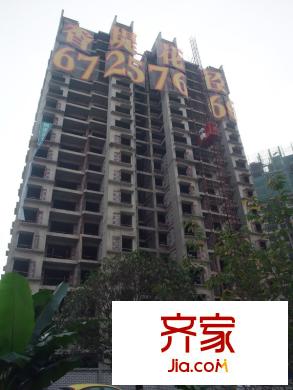 香堤花徑外景圖一期4號(hào)樓工程進(jìn)度圖（2011.11）