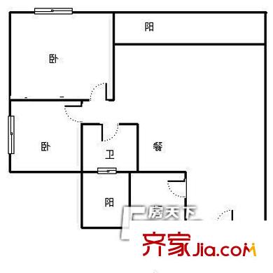 耐德佳苑 2室 戶型圖