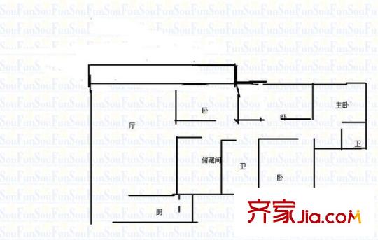 耐德佳苑 4室 戶型圖