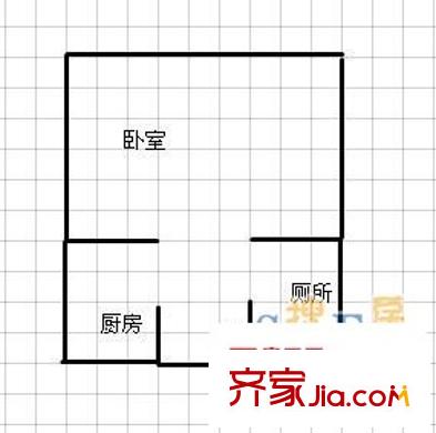 世紀銀河 1室 戶型圖