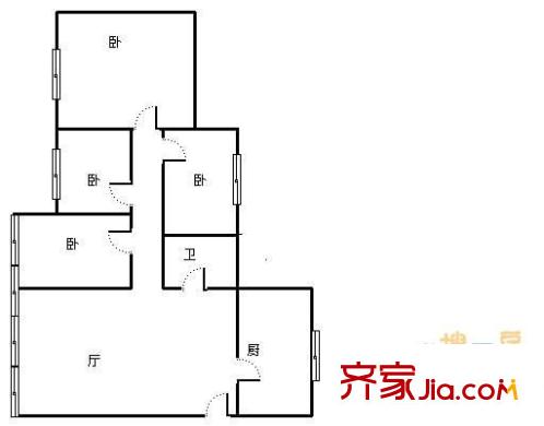 枇杷山正街小區(qū) 4室 戶(hù)型圖