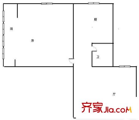 枇杷山正街小區(qū) 1室 戶型圖