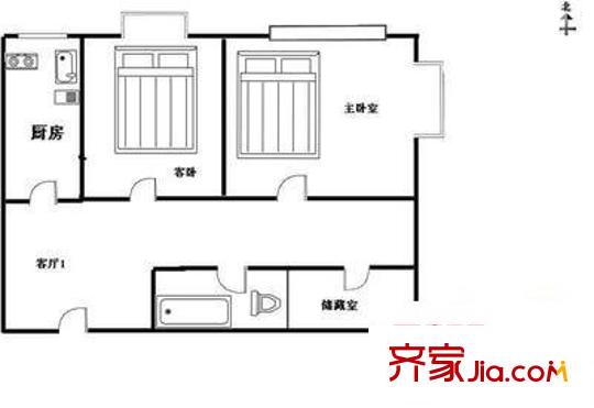 紅球壩 2室 戶型圖