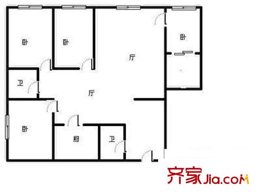 紅球壩 4室 戶型圖