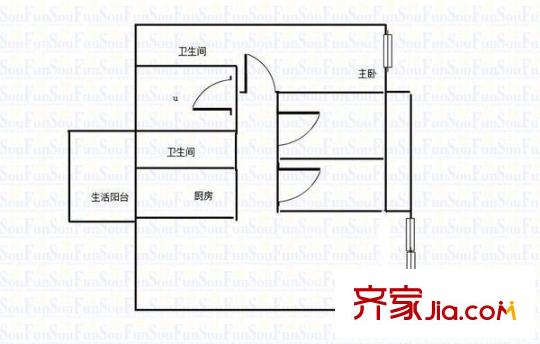 華新都市花園 4室 戶型圖