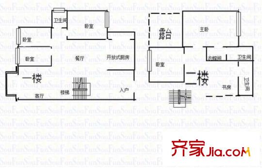 華新都市花園 5室 戶型圖