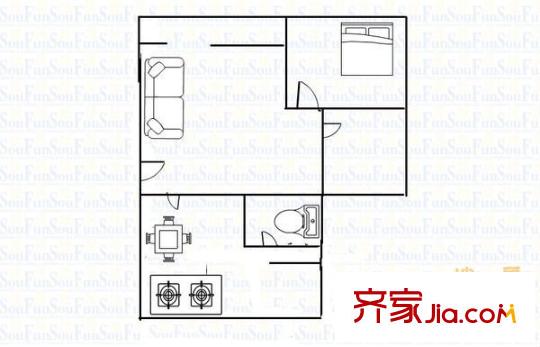 華新都市花園 3室 戶型圖