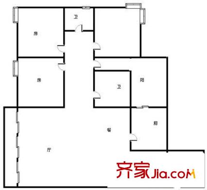 麗水菁苑戶型圖麗水箐苑 4室 戶型圖 4室2廳2衛(wèi)1廚