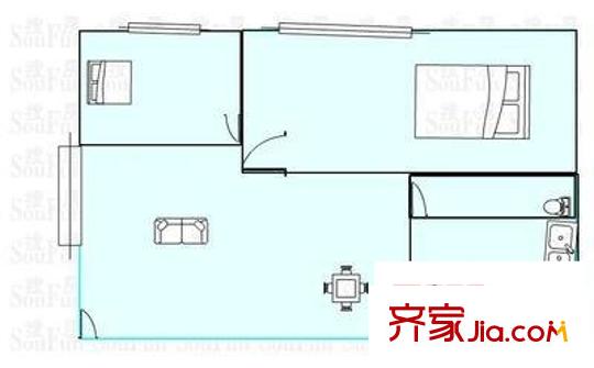恒康麗景 2室 戶型圖