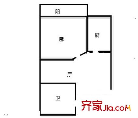 恒康麗景 1室 戶型圖