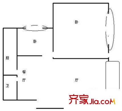 恒康麗景 2室 戶(hù)型圖