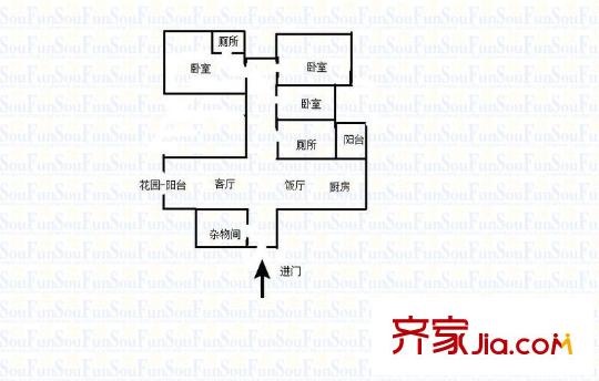 學(xué)林雅園 3室 戶型圖