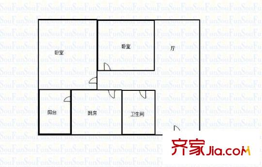 學(xué)林雅園 2室 戶型圖