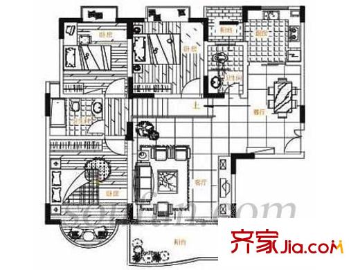 學(xué)林雅園 3室 戶型圖