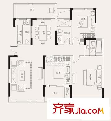 同創(chuàng)高原時尚洋房D15