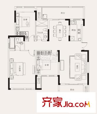 同創(chuàng)高原時尚洋房D14