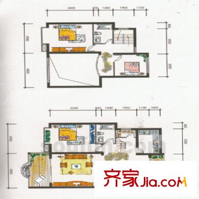 回龍?zhí)m湖天戶型圖戶型圖 3室2廳2衛(wèi)1廚