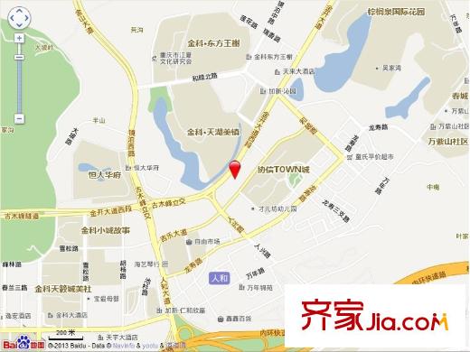 金科天湖美鎮(zhèn)交通圖