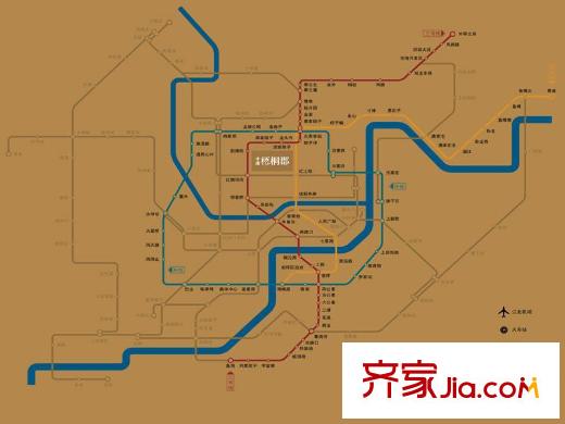中渝梧桐郡梧桐公館交通圖區(qū)位圖