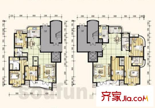 錦上華庭戶型圖15#B單元 3室2廳2衛(wèi)1廚