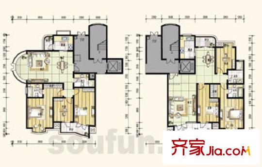 錦上華庭戶型圖15#A單元 3室2廳2衛(wèi)1廚