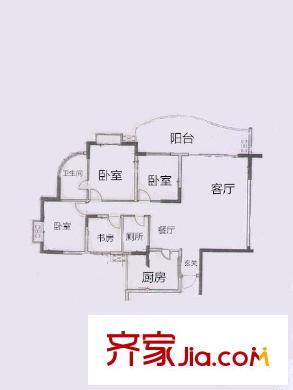 慶業(yè)巴蜀城 4室 戶型圖