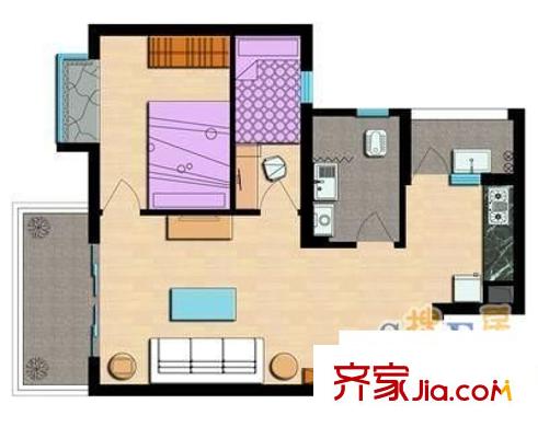 慶業(yè)巴蜀城 2室 戶型圖