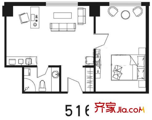 慶業(yè)巴蜀城 1室 戶型圖