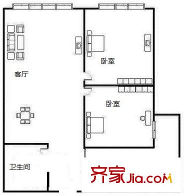 旭東家天下 2室 戶型圖