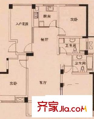 龍湖弗萊明戈 4室 戶型圖