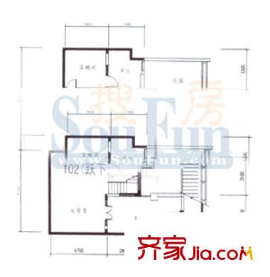 龍湖弗萊明戈戶型圖戶型圖 3室2廳2衛(wèi)1廚