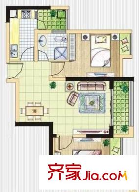 大鼎第一時(shí)間 2室 戶型圖