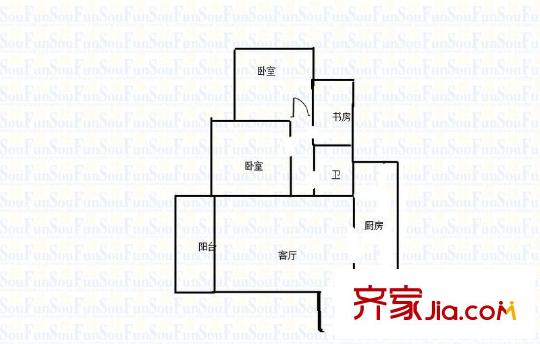 逸靜豐豪 2室 戶型圖