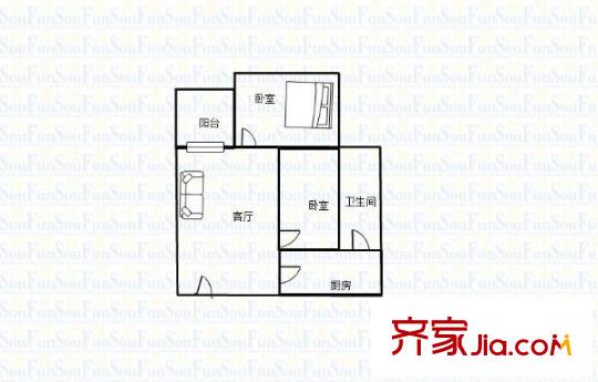 盛世龍都A區(qū) 2室 戶型圖