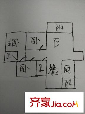 重慶天地雍江翠平方米 3室 戶型圖