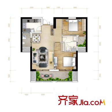 重慶天地雍江翠平方米戶型圖一期4-7號樓04-31F標(biāo)準(zhǔn)層5戶型 