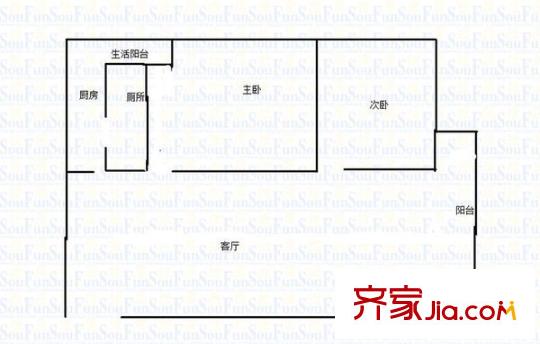 嘉鎧街坊鄰居 2室 戶型圖