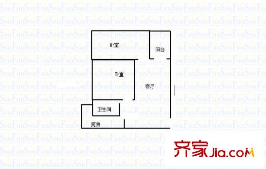 嘉鎧街坊鄰居 2室 戶型圖