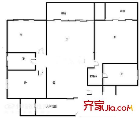 魯能星城十一街區(qū) 3室 戶型圖