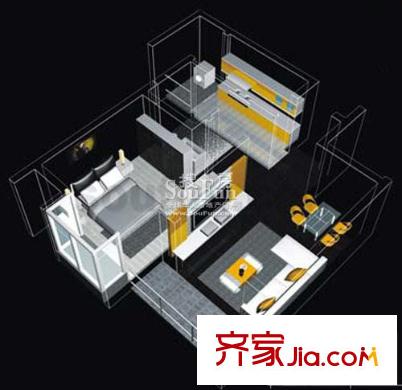 V8區(qū)戶型圖2、3、4樓4、5房 1室2廳1衛(wèi)1廚