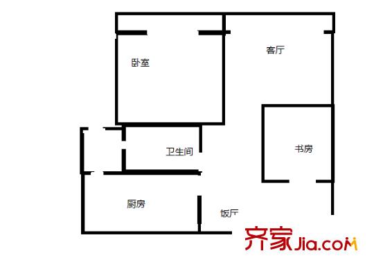 金陽牛津街小區(qū) 2室 戶型圖
