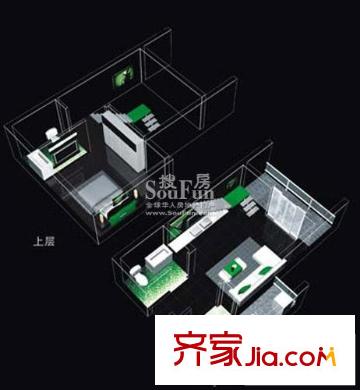 V8區(qū)戶型圖2、3、4號樓1、8號房 1室2廳2衛(wèi)1廚