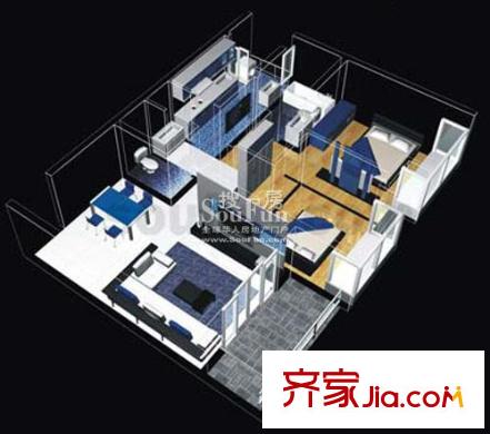 V8區(qū)戶(hù)型圖戶(hù)型圖 2室2廳2衛(wèi)1廚