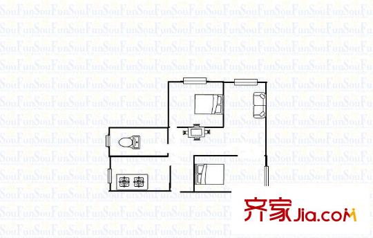 鳳凰花苑 2室 戶型圖