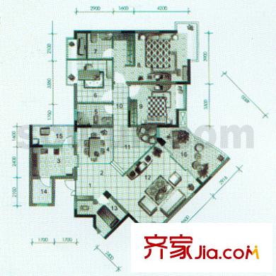 東和春天東區(qū)戶型圖東和春天 戶型圖7 3室3廳2衛(wèi)1廚