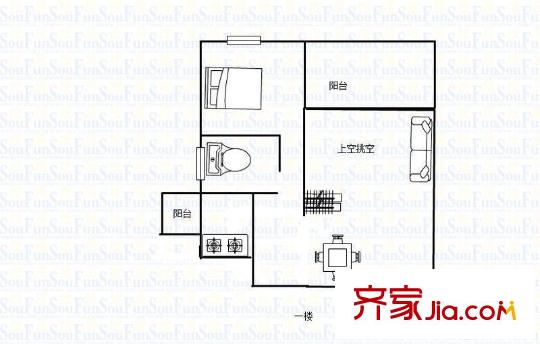 疊彩城二期 3室 戶(hù)型圖
