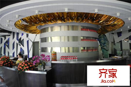 慶業(yè)九寨印象售樓部吧臺(tái)實(shí)景（2015-3）