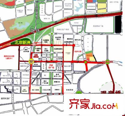 北岸新洲交通圖